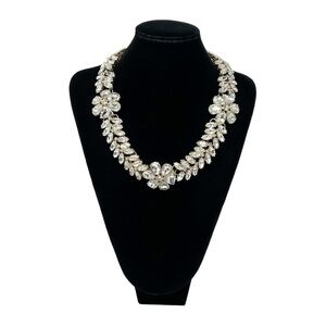 STUNNING TALBOTS STATEMENT NECKLACE GOLD TONE & RHINESTONES